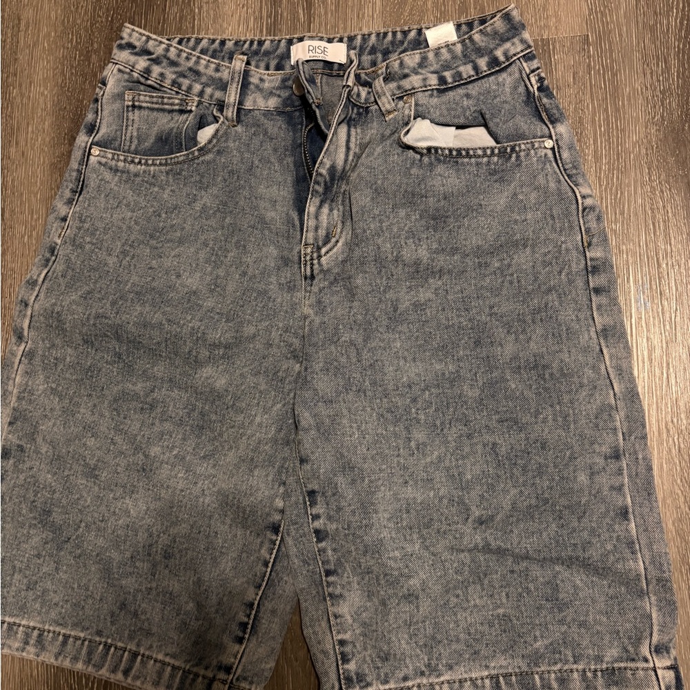 Denim High-Waisted Shorts